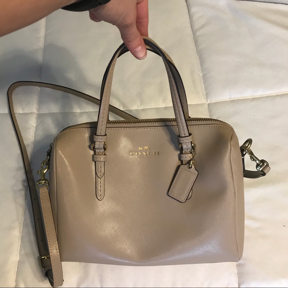 Coach Cream colored Dome satchel/crossbody